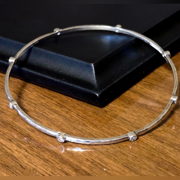 Silpada Sterling Silver & Zirconia Bangle Bracelet - Picture 5 of 7